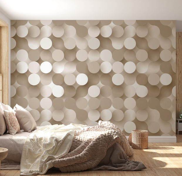 Glam Wallpaper Wall Mural - Gold Net 39"Wx27"H