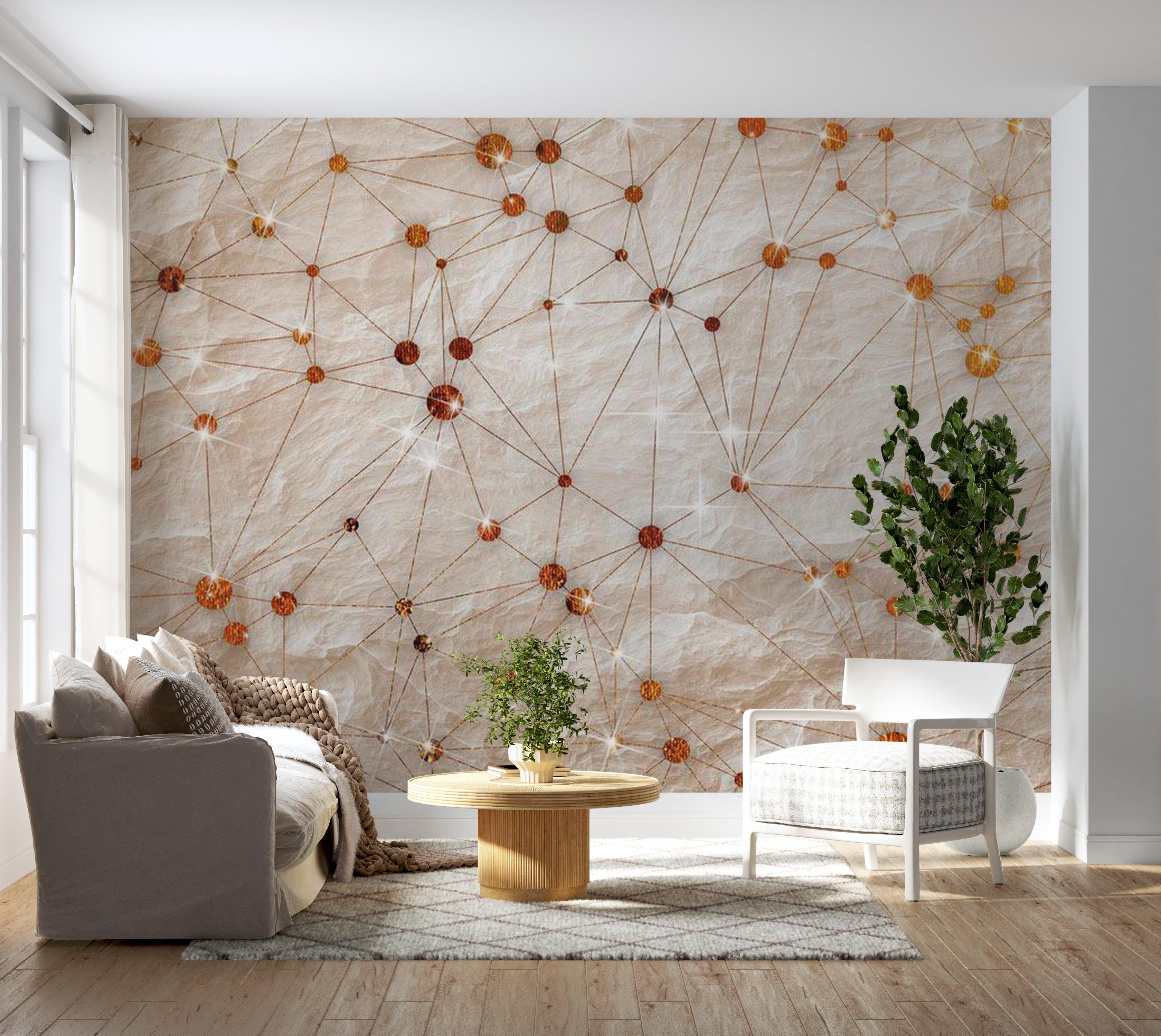 Glam Wallpaper Wall Mural - Stone Diamonds