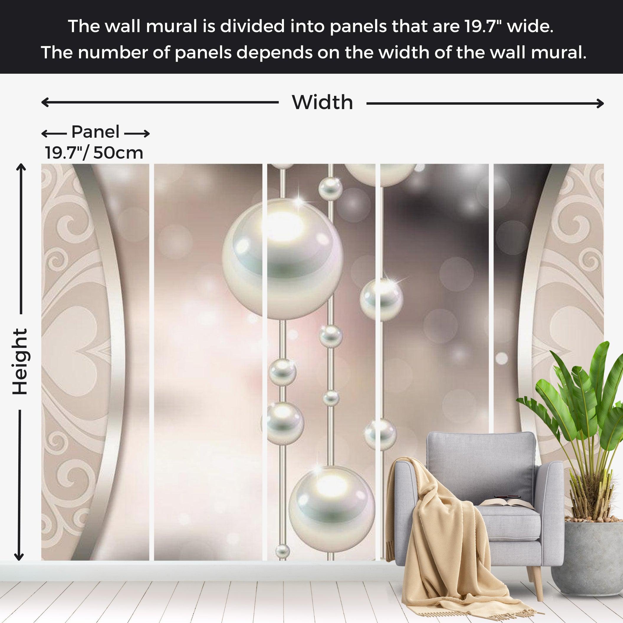 Glam Wallpaper Wall Mural - String Of Pearls