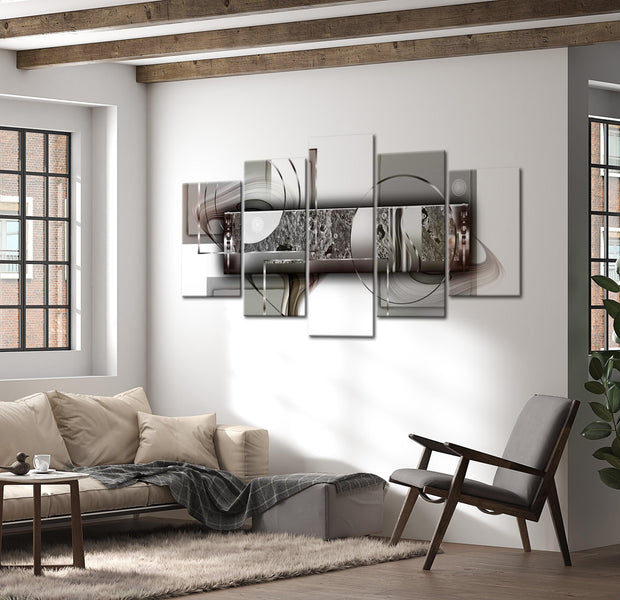 Glamour Canvas Wall Art - Abstract Structure - 5 Pieces