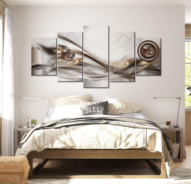 Glamour Canvas Wall Art - Amber Flow - 5 Pieces