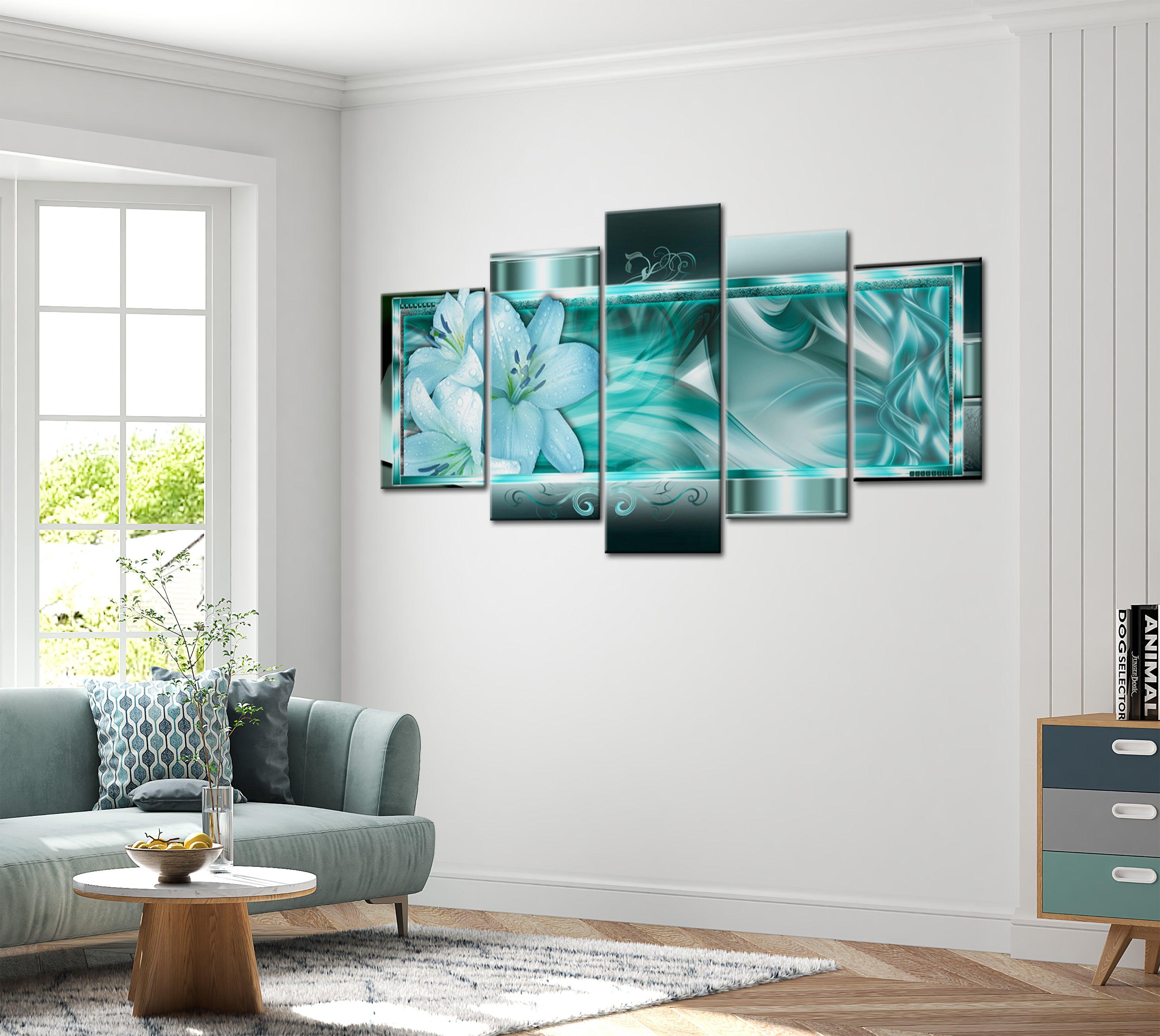 Glamour Canvas Wall Art - Azure Dream - 5 Pieces