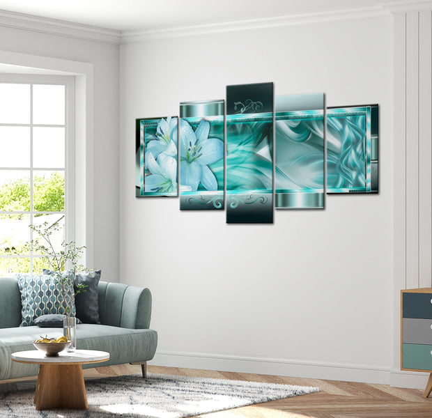 Glamour Canvas Wall Art - Azure Dream - 5 Pieces
