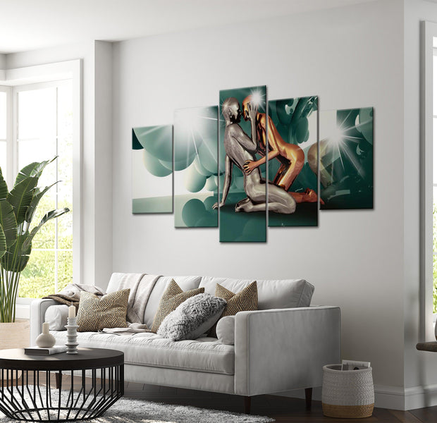 Glamour Canvas Wall Art - Azure Love - 5 Pieces