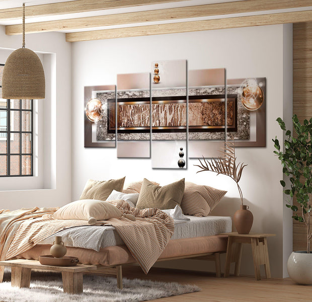 Glamour Canvas Wall Art - Cinnamon Rock - 5 Pieces