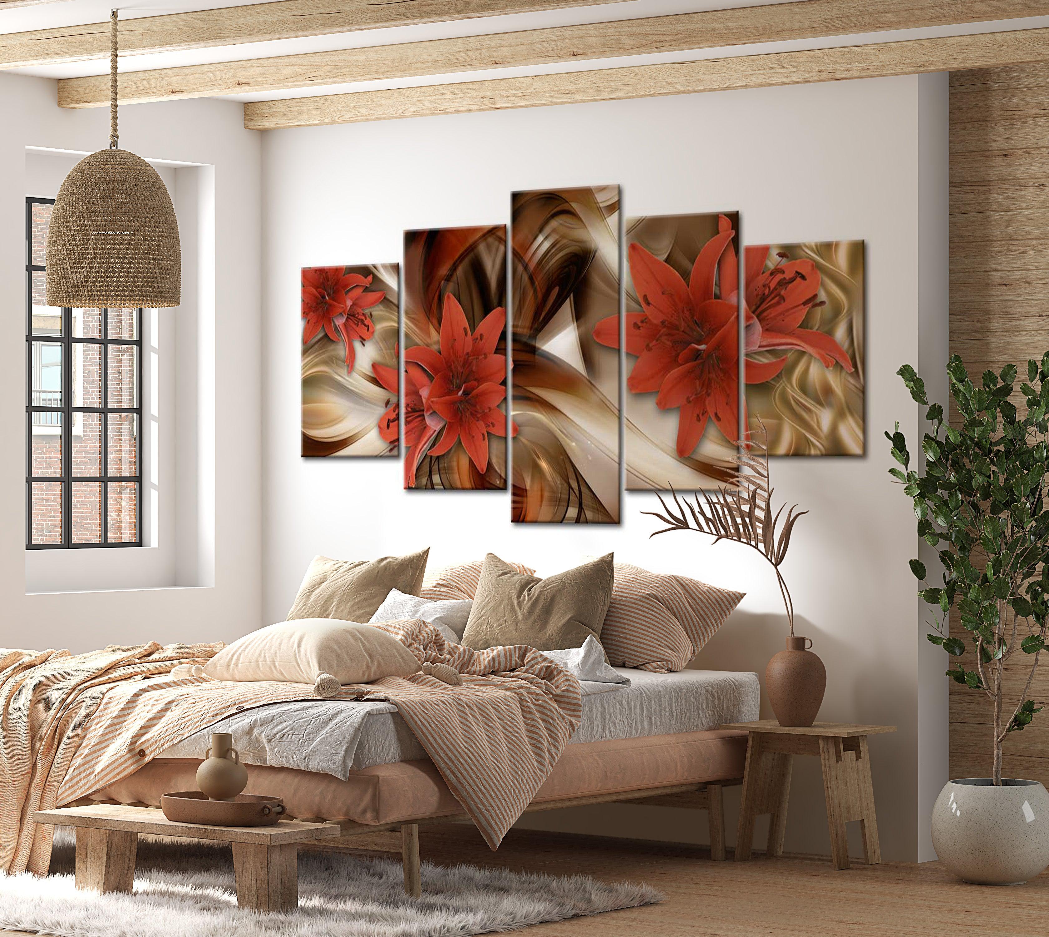 Glamour Canvas Wall Art - Flower Nebula - 5 Pieces