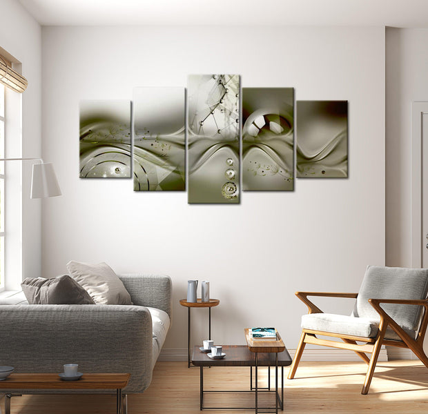 Glamour Canvas Wall Art - Green Configuration - 5 Pieces