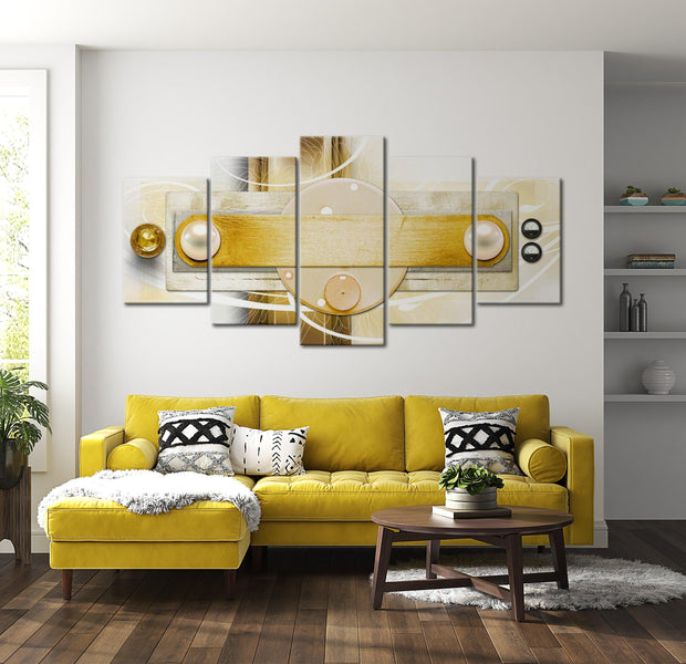 Glamour Canvas Wall Art - Modern Pearls - 5 Pieces