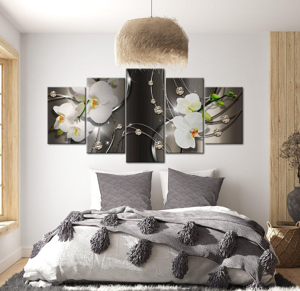 Glamour Canvas Wall Art - Orchid Sensation - 5 Pieces