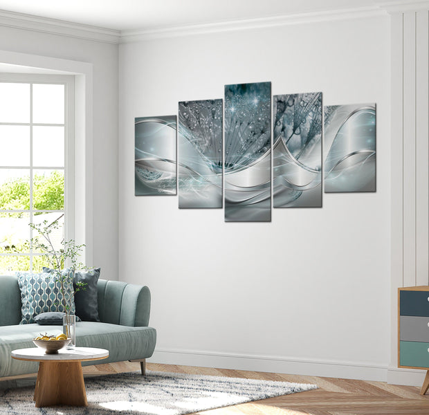 Glamour Canvas Wall Art - Sparkling Dandelions - 5 Pieces