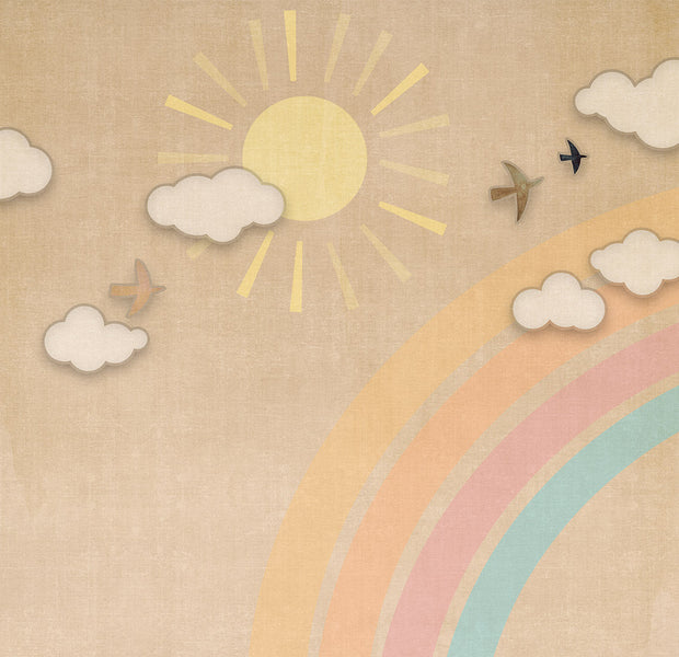Kids Wallpaper Wall Mural - Aesthetic Rainbow Day