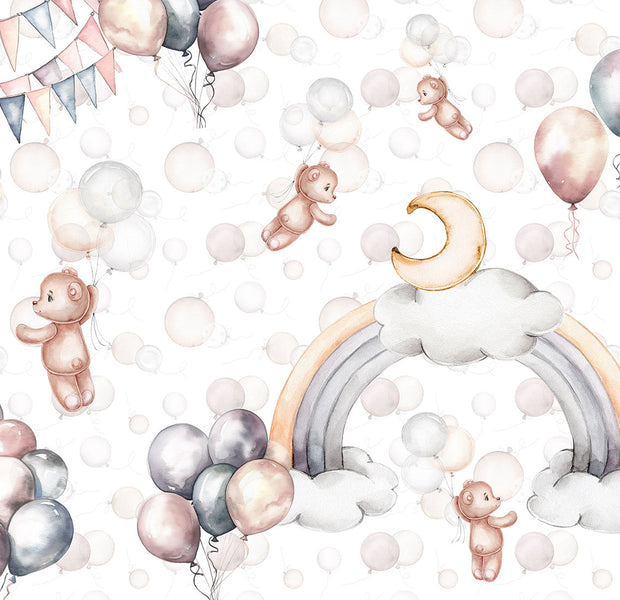 Kids Wallpaper Wall Mural - Bears in The Sky