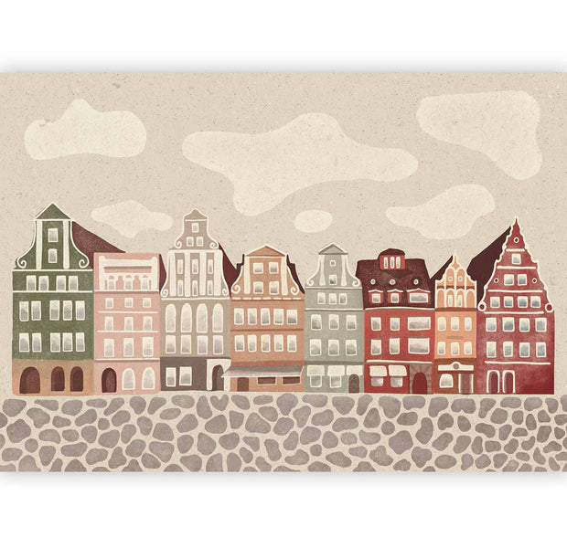 Kids Wallpaper Wall Mural - Funky Townhouses