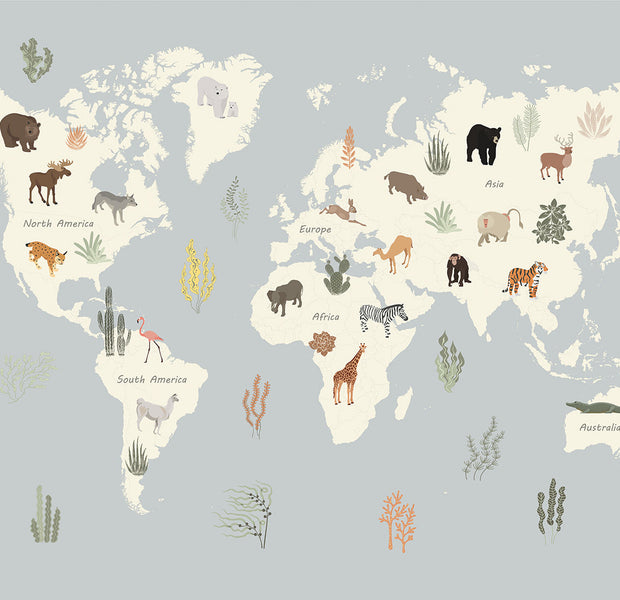 Kids Wallpaper Wall Mural - Pastel Planet