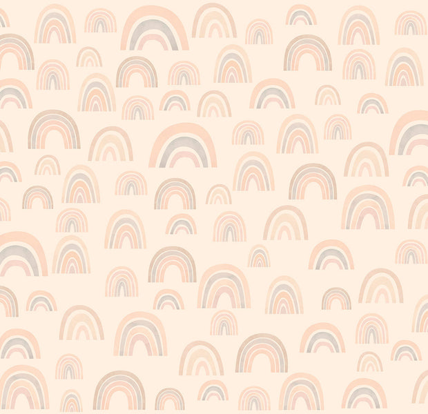Kids Wallpaper Wall Mural - Pastel Rainbows