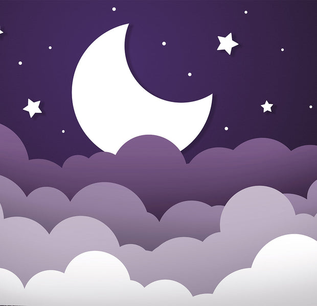 Kids Wallpaper Wall Mural - Purple Abstract Moon