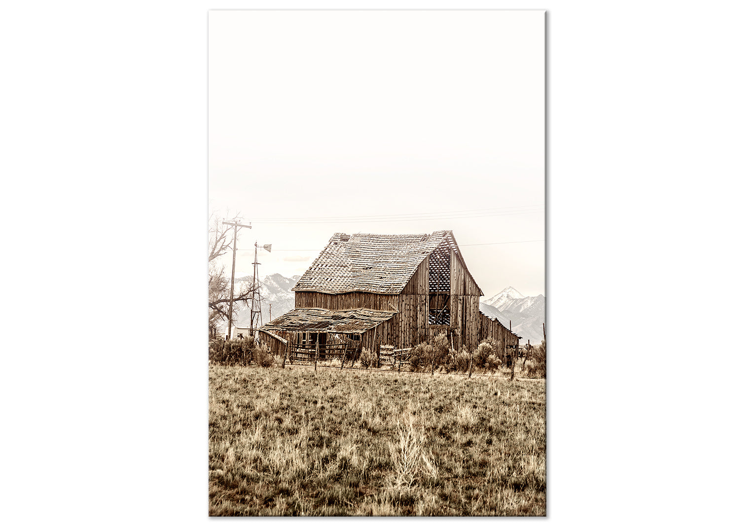 Landscape Canvas Wall Art - Abandoned Ranch