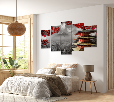 Landscape Canvas Wall Art - Japanese Adventure - 5 Pieces