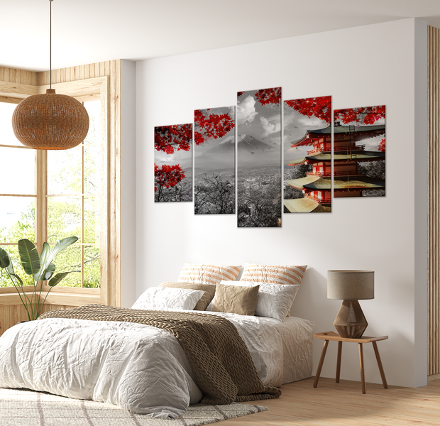 Landscape Canvas Wall Art - Japanese Adventure - 5 Pieces