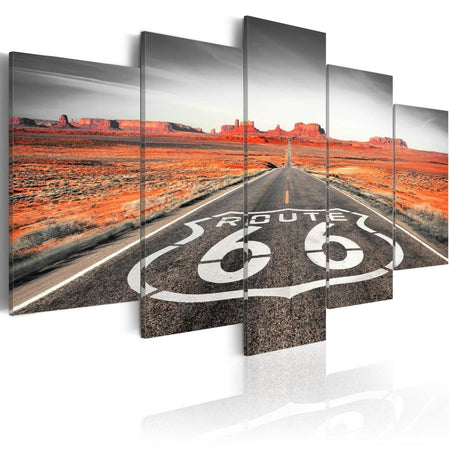 Stretched Canvas Places - Mother Road-Tiptophomedecor