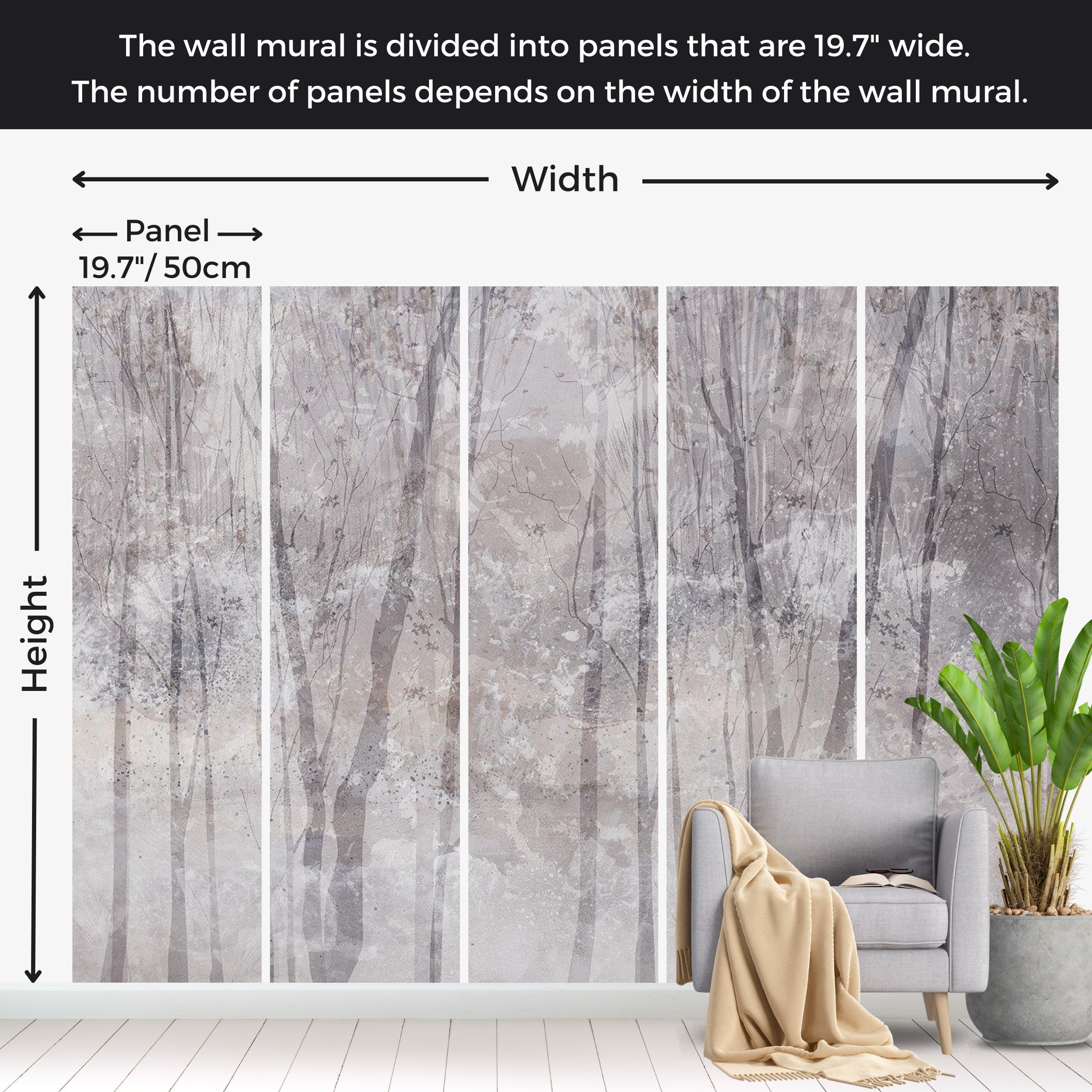 Landscape Wallpaper Wall Mural - Eternal Forest 39"Wx27"H / Regular