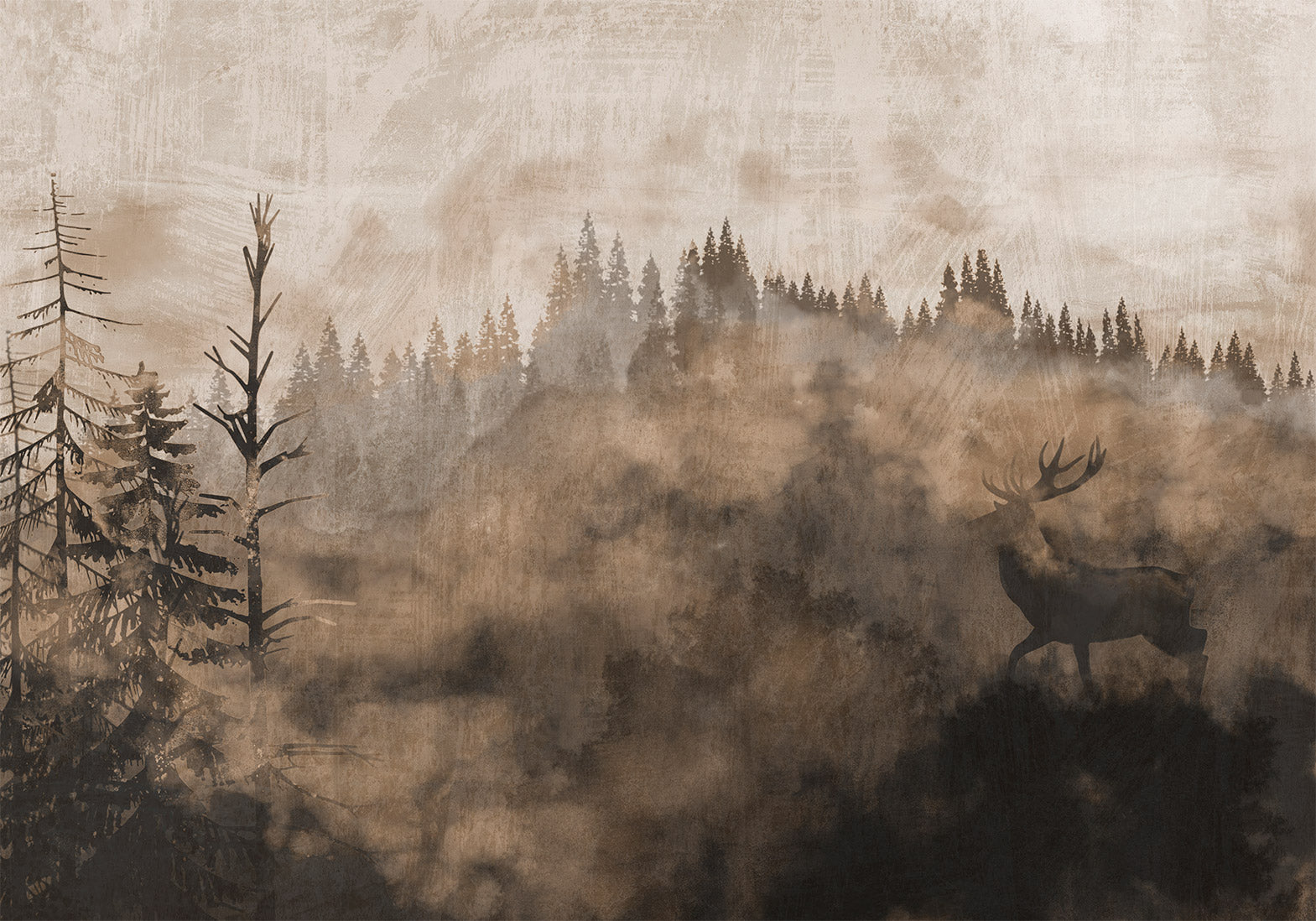 Landscape Wallpaper Wall Mural - Memory of the Wild