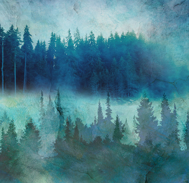 Landscape Wallpaper Wall Mural - Modern Forrest Impression