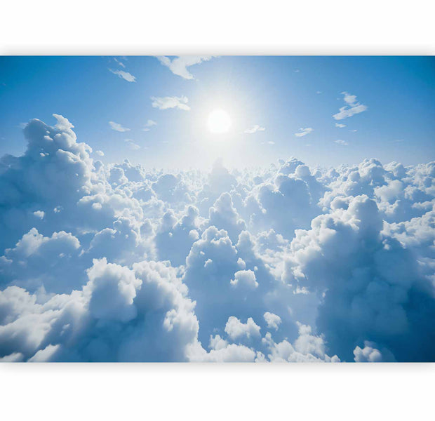 Clouds Wallpaper Wall Mural - Warm Rays of Sunshine