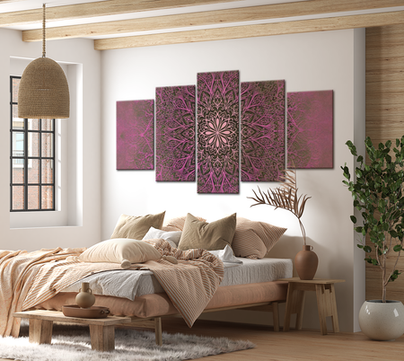 Mandala Canvas Wall Art - Circle Of Love - 5 Pieces