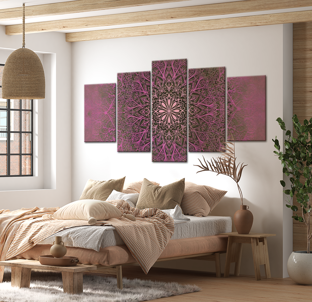 Mandala Canvas Wall Art - Circle Of Love - 5 Pieces