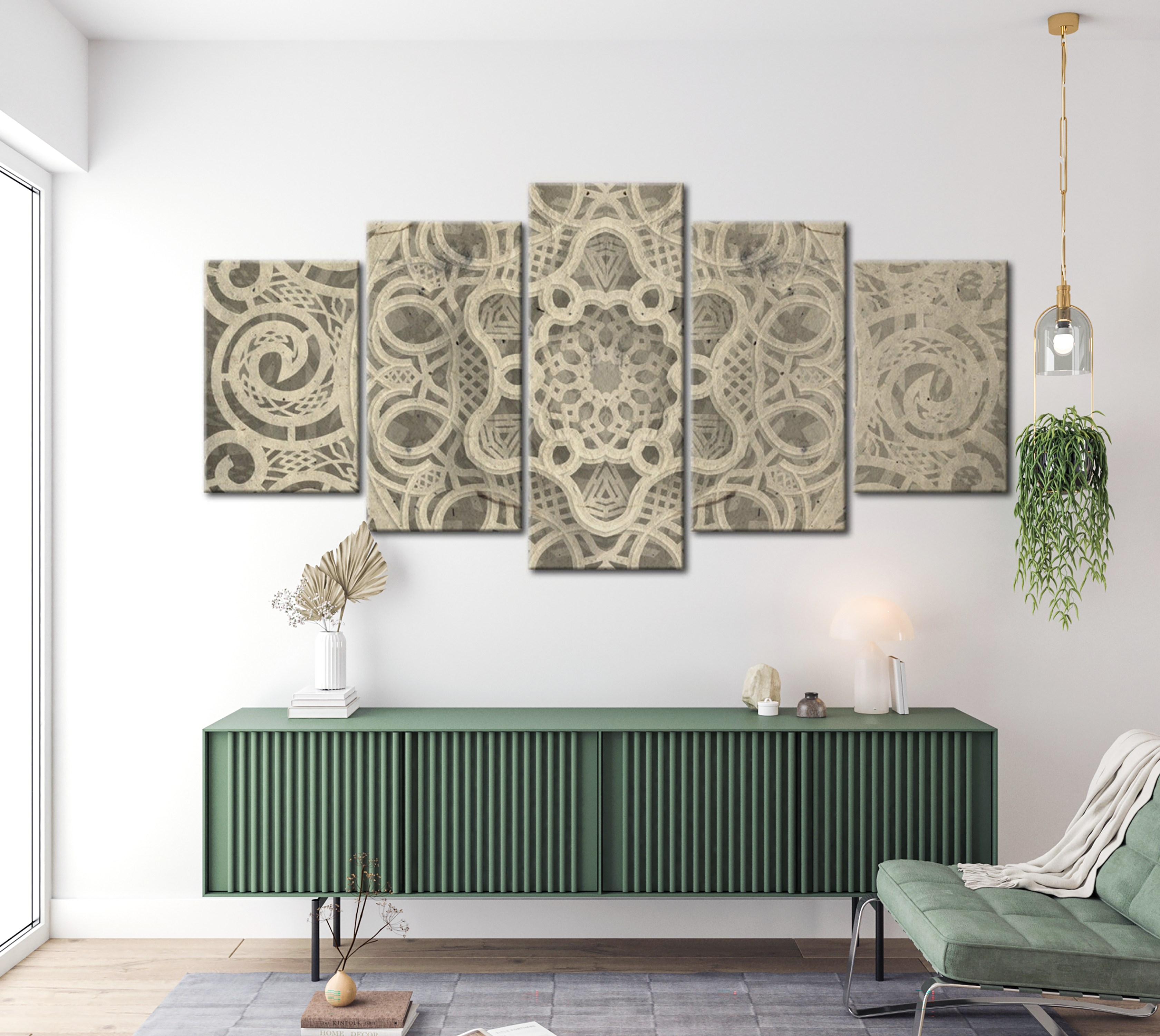 Stretched Canvas Zen Art - Mandala Of Soul 40"Wx20"H