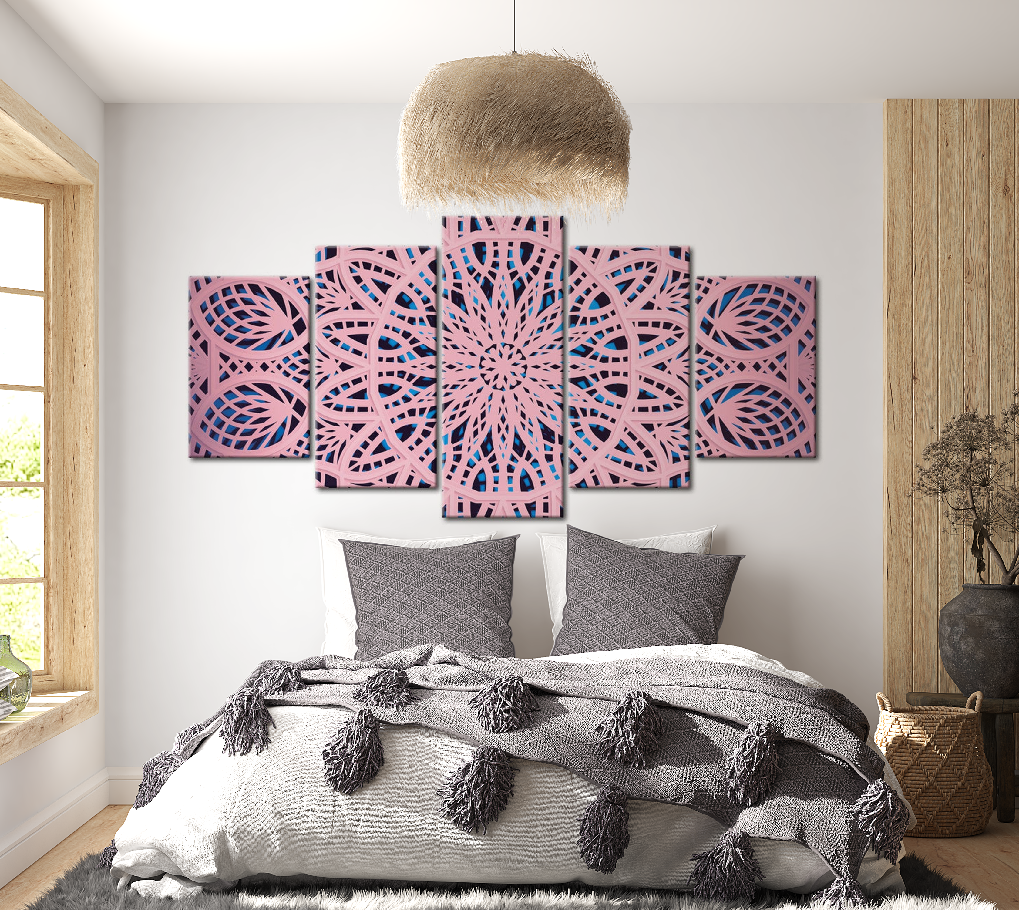 Stretched Canvas Zen Art - Pink Exoticism 40"Wx20"H