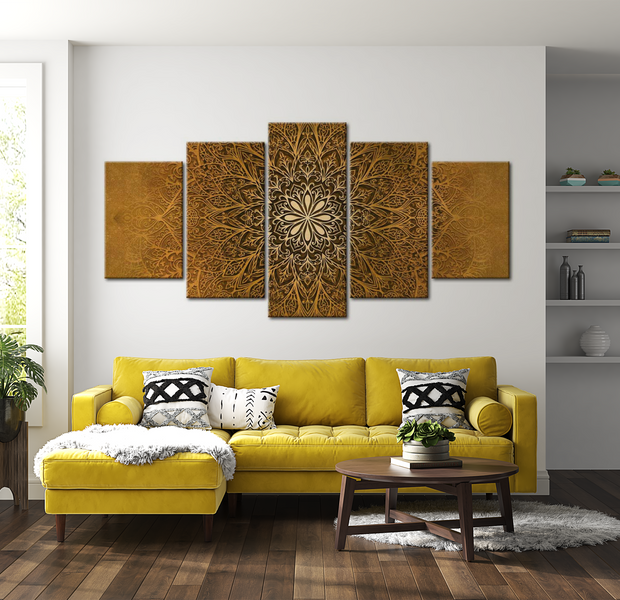Mandala Canvas Wall Art - Spiritual Illumination - 5 Pieces