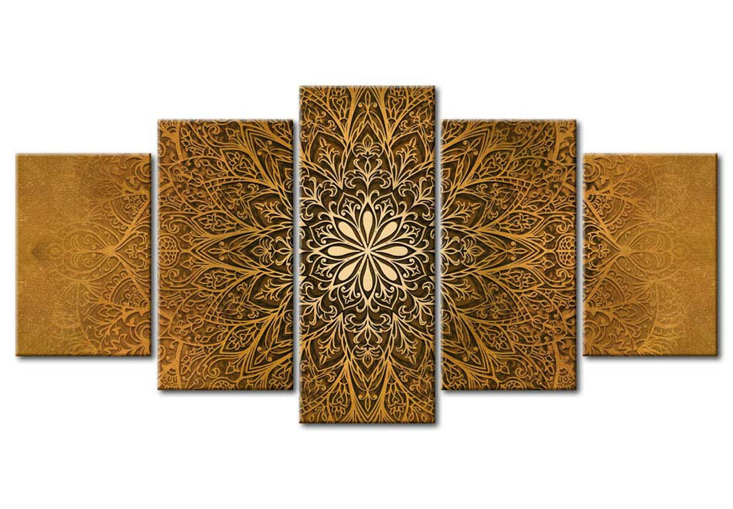 Mandala Canvas Wall Art - Spiritual Illumination - 5 Pieces