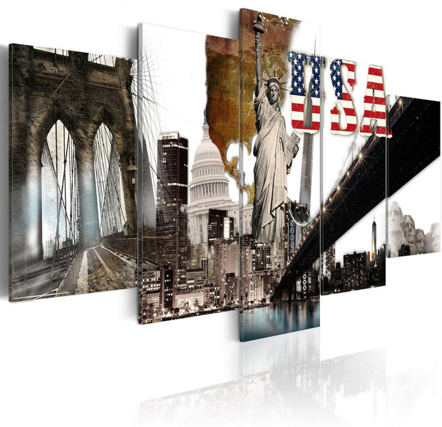 Stretched Canvas Places - Usa-Tiptophomedecor