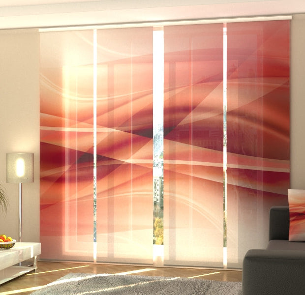 Set of 4 Panel Track Blinds - Abstract Waves