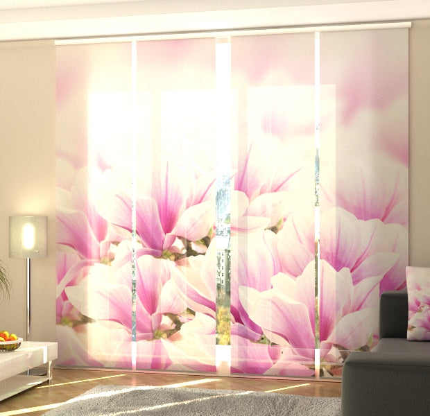 Set of 4 Panel Track Blinds - Air Magnolias