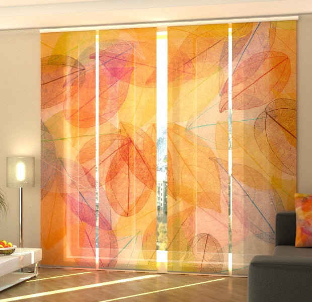 Set of 4 Panel Track Blinds - Amazing Autumn Leaves