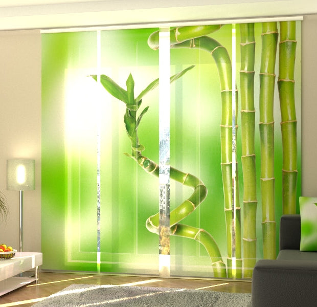 Set of 4 Panel Track Blinds - Amazing Bamboo