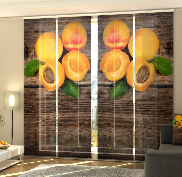 Set of 4 Panel Track Blinds - Apricots