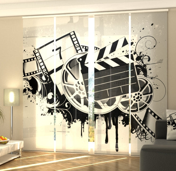 Set of 4 Panel Track Blinds - Art Movie Tema