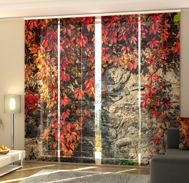 Set of 4 Panel Track Blinds - Autumn Ivy