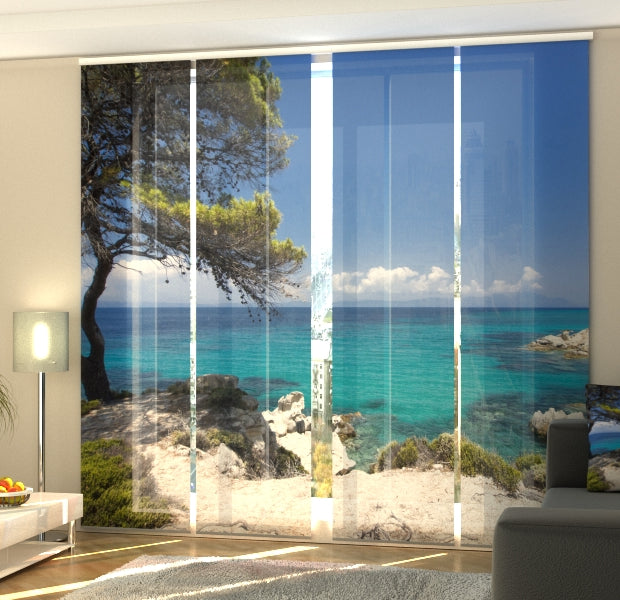 Set of 4 Panel Track Blinds - Awesome Greece