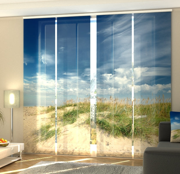 Set of 4 Panel Track Blinds - Baltic Sea