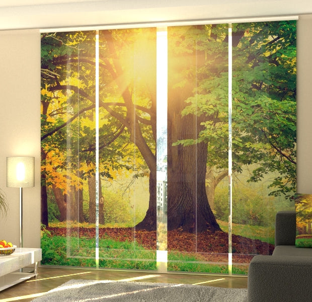 Set of 4 Panel Track Blinds - Big Green Tree