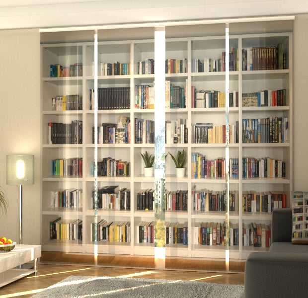 Set of 4 Panel Track Blinds - Books
