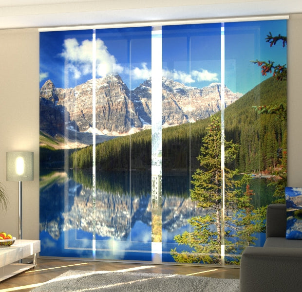 Set of 4 Panel Track Blinds - Canadian Rockies