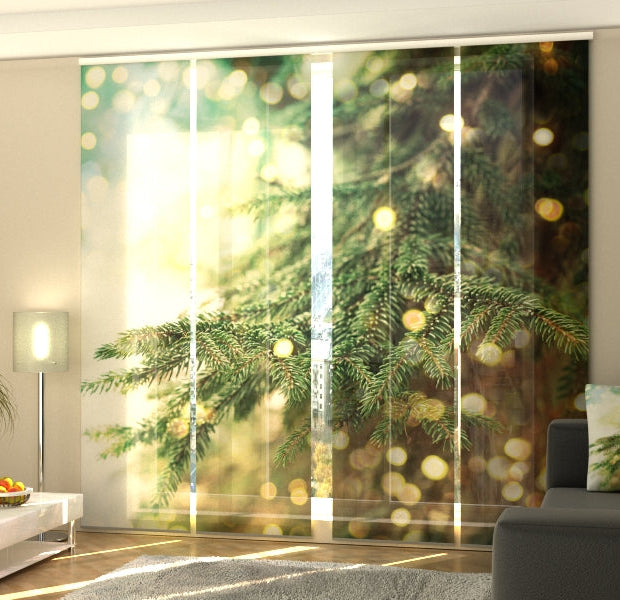 Set of 4 Panel Track Blinds - Christmas Magic Tree