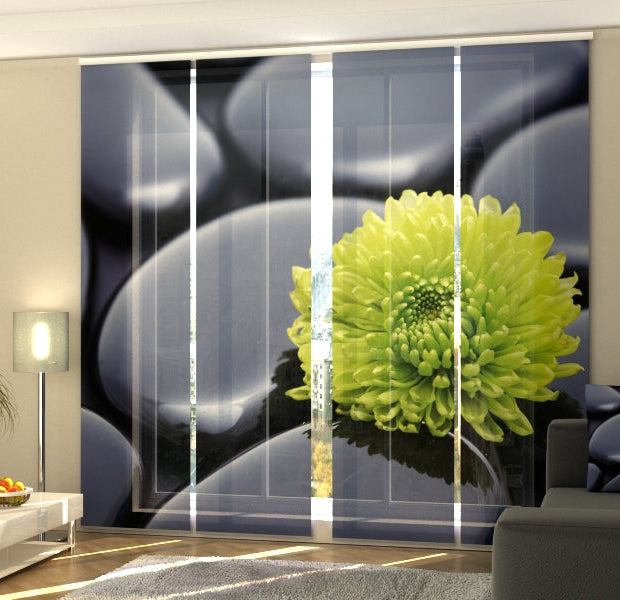 Set of 4 Panel Track Blinds - Chrysanthemum Harmony