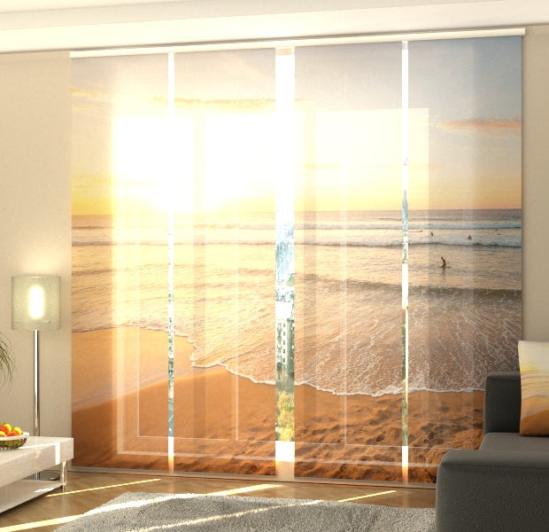 Set of 4 Panel Track Blinds - Coast of Spain